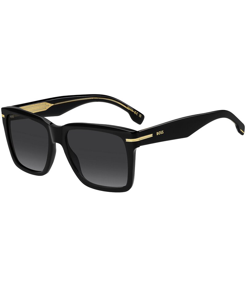 ヒューゴボス レディース 付属品 サングラス・アイウェア Hugo Boss Men\u0027s Boss1745 57粍 Rectangle Sunglasses Black 黒いこと