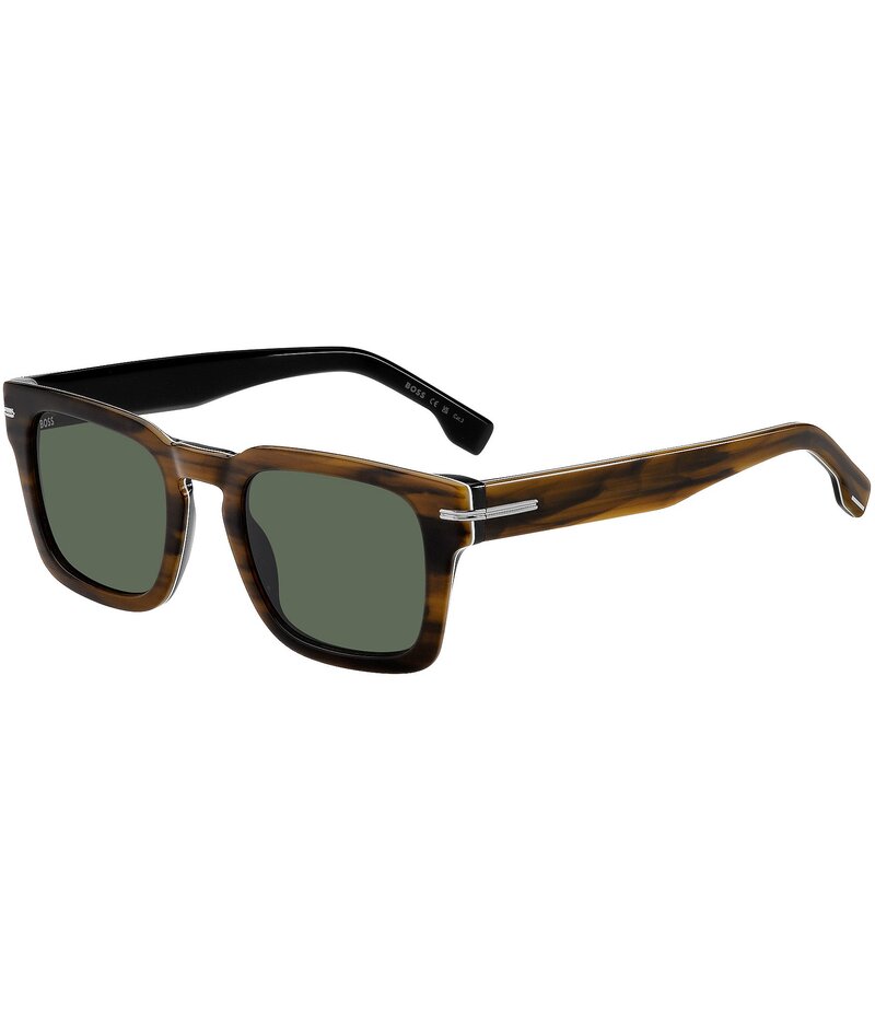 ヒューゴボス レディース 付属品 サングラス・アイウェア Hugo Boss Men\u0027s Boss1625 50粍 Rectangle Sunglasses Brown 赤銅色