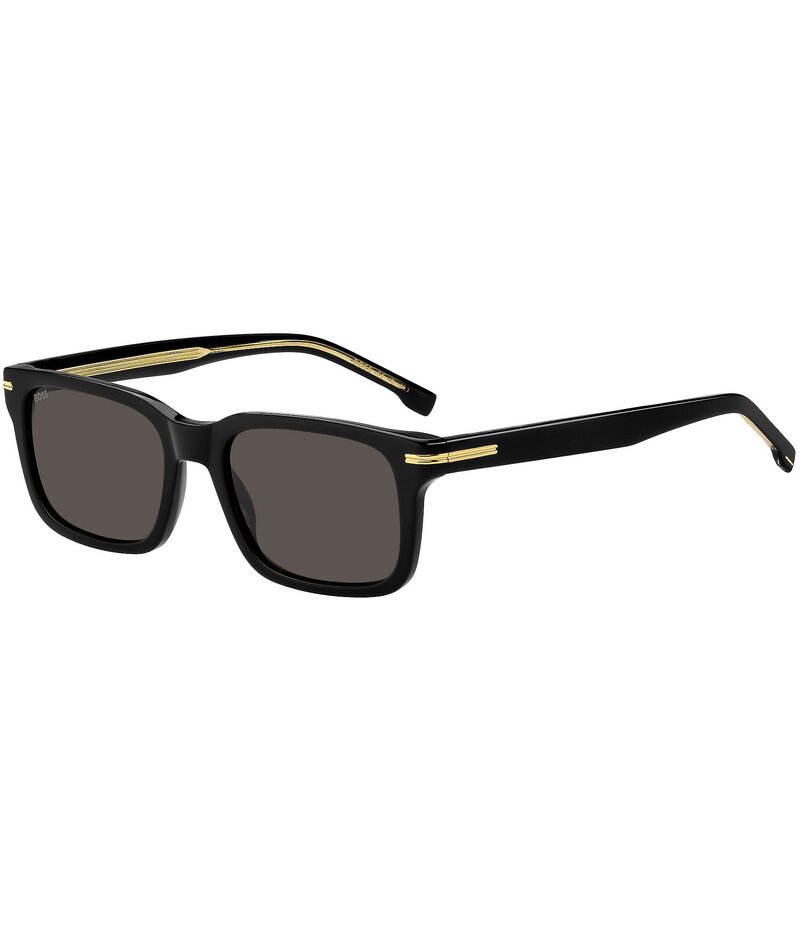 ヒューゴボス レディース アクセサリー サングラス・アイウェア Hugo Boss Men's Boss1628 54mm Rectangle Sunglasses Black ブラック