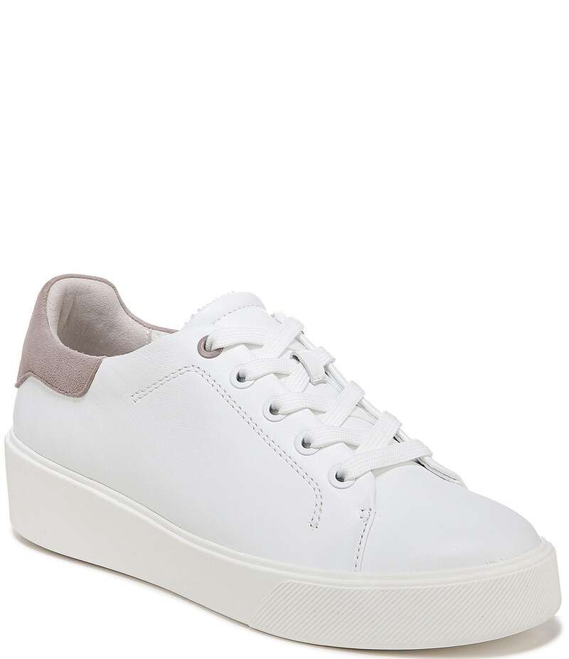 ナチュライザー レディース シューズ スニーカー プラットフォーム スエード レザー Naturalizer Morrison 2.0 Leather and Suede Platform Sneakers White/Grey ホワイト