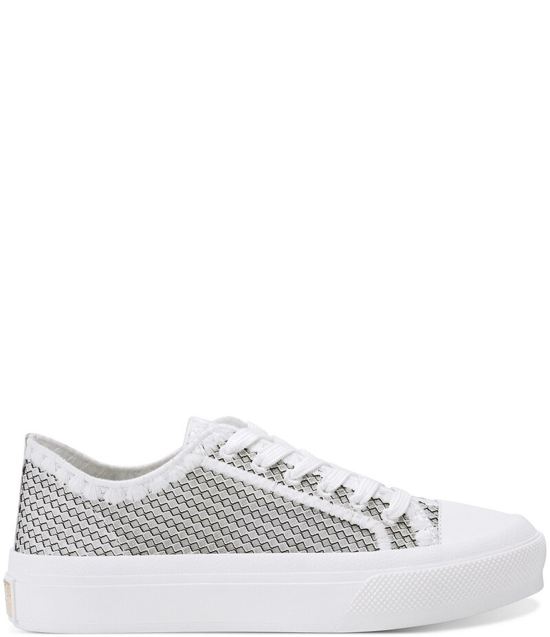 カール ラガーフェルド レディース ボトムス カジュアルパンツ プラットフォーム スニーカー レース KARL LAGERFELD PARIS Giddeon Lace-Up Platform Sneakers White/Black ホワイト