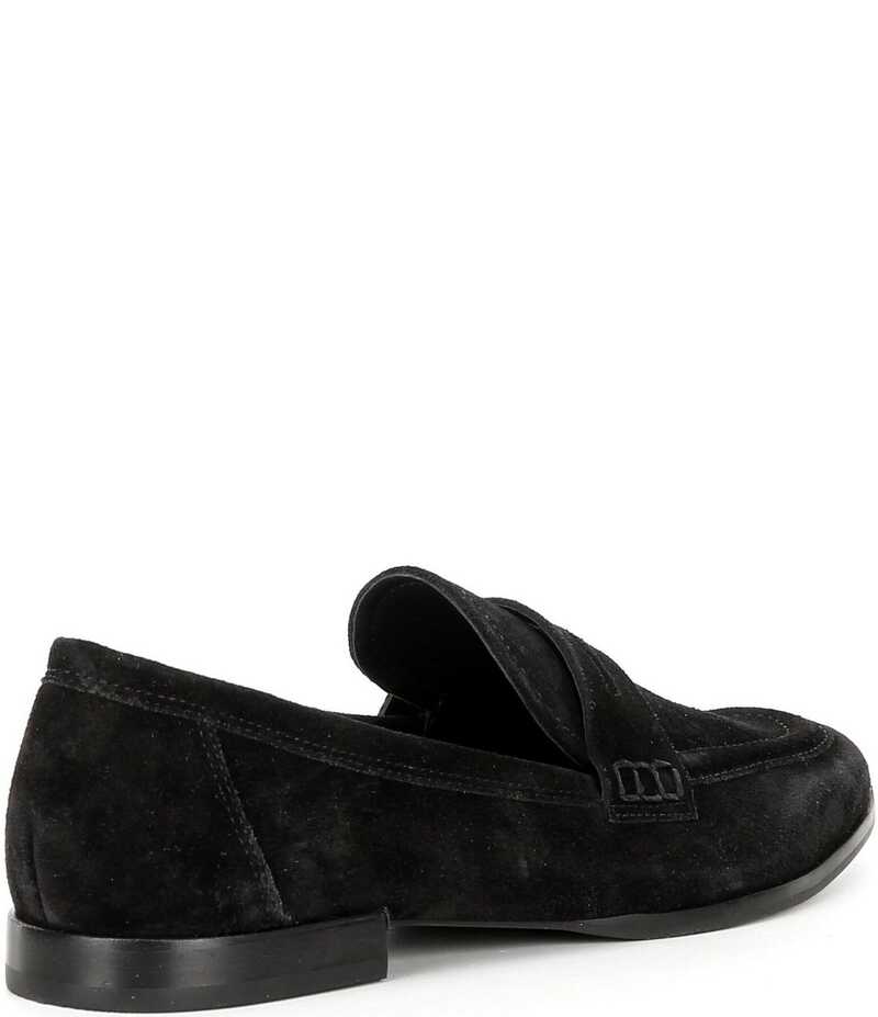 アントニオ メラーニ レディース シューズ スリッポン・ローファー スエード ローファー Antonio Melani Cain Two Oiled Suede Penny Loafers Black ブラック｜ReVida 店