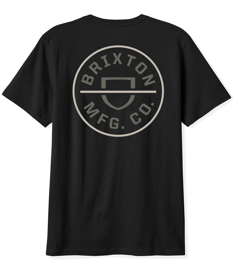 ブリクス英トン メンズ トップス プルオーバー プルオーバー ロゴタイプ Brixton Crest II Logo Short Sleeve T-Shirt Black/Dark Sage/Warm Grey 黒いこと