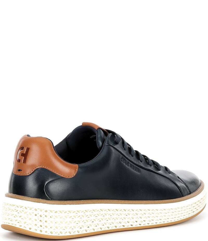コールハーン メンズ シューズ ドレスシューズ スニーカー レザー Cole Haan Men's GrandPro Court SKYWEAVE Leather Sneakers Navy Blazer/CH British Tan/Ivory アイボリー