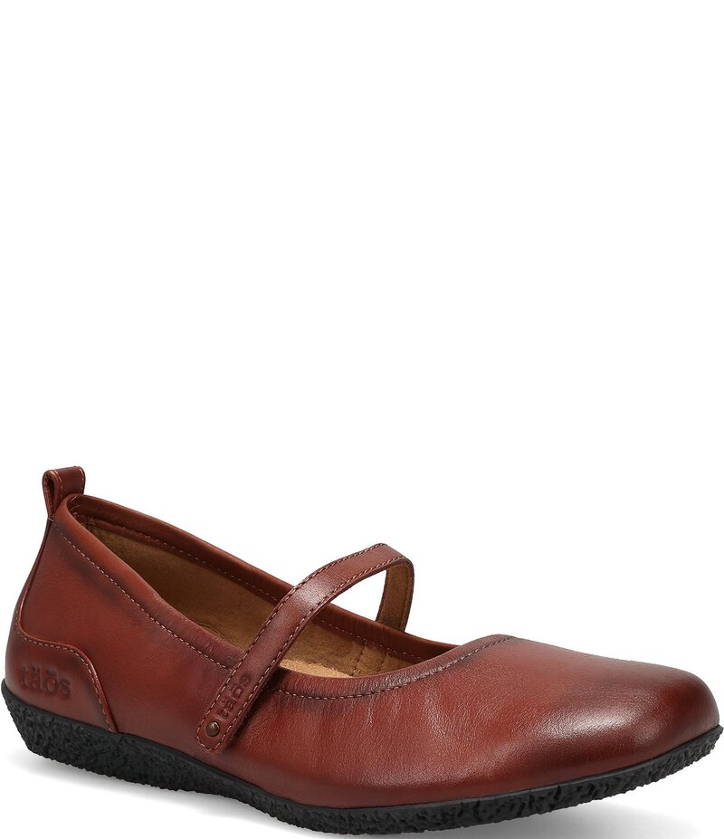 タオスフットウェア レディース シューズ パンプス なめし革 Taos Footwear Babble Leather Mary Jane Ballet Flats Cognac