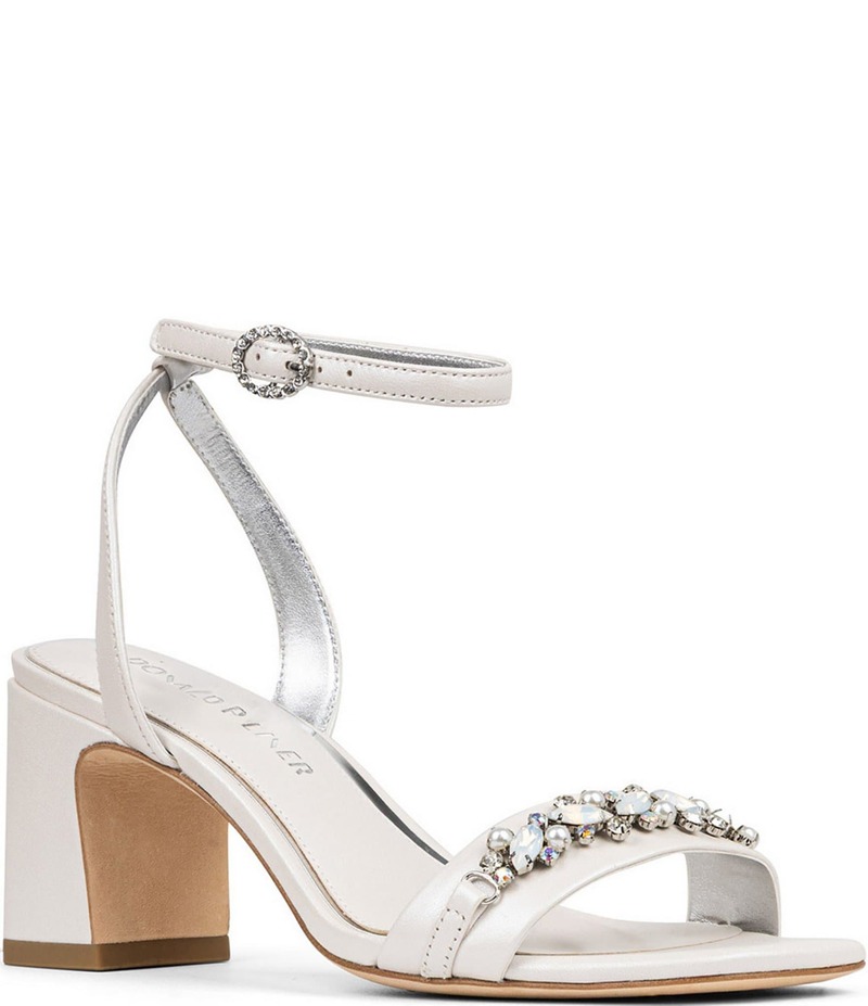 ドナルドプリネール レディース シューズ サンダル アンクル レザー Donald Pliner Doyenne Pearlized Leather Ankle Strap Jewel Ornament Dress Sandals Pearl パール