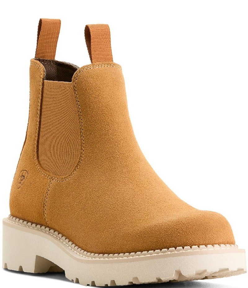 アリアト レディース シューズ ブーツ・レインブーツ チェルシー ブーツ なめし革 Ariat Women\u0027s Fatbaby Chelsea Leather Western Boots Wheat 靴-ブーツ