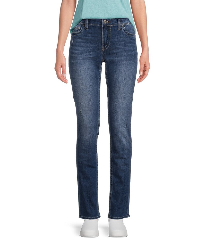 カットフロムザクロス レディース ボトムス デニムパンツ ストレート プチ ジーンズ KUT from the Kloth Petite Size Stevie Slight Knicking Straight Leg Jeans Endurable｜ReVida 店