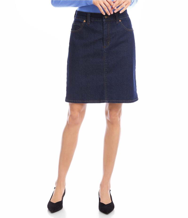 カレンケーン レディース ボトムス スカート デニム Karen Kane Denim Pencil Skirt Indigo インディゴ|ReVida 店