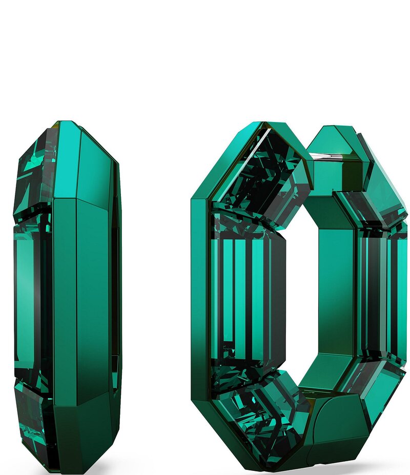 スワロフスキー レディース アクセサリー ピアス・イヤリング ミニ Swarovski Lucent Mini Crystal Hoop Earrings Green グリーン