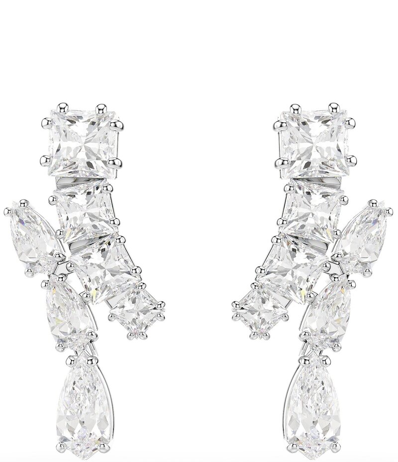 スワロフスキー レディース アクセサリー ピアス・イヤリング Swarovski Matrix Drop Earrings Silver シルバー｜ReVida 店