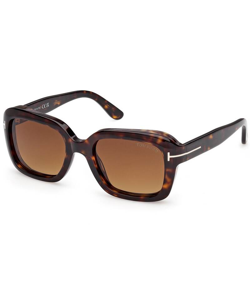 トム・ジェラルド・r・フォード レディース 付属物 サングラス・アイウェア TOM FORD Women\u0027s Natalia 52粍 Havana Square Sunglasses Classic Dark Havana/Brown 赤銅色