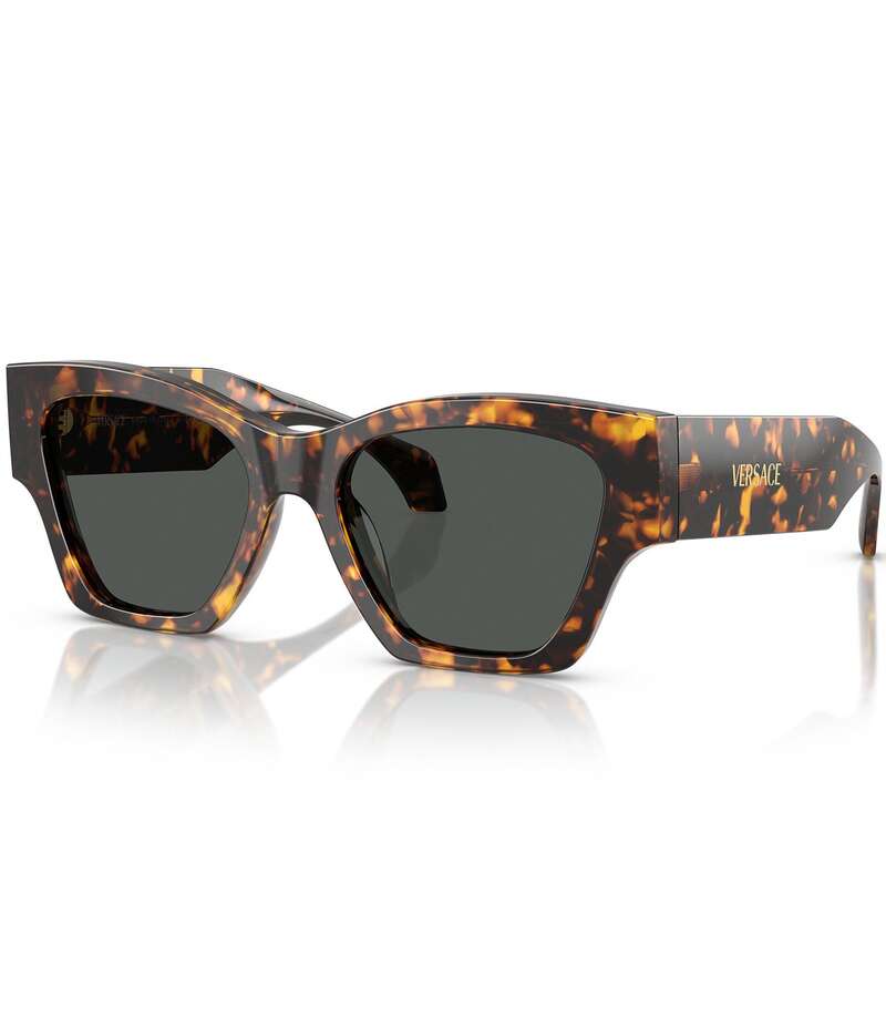ヴェルサーチ レディース アクセサリー サングラス・アイウェア Versace Women's VE4492U 53mm Square Sunglasses Havana Tortoise/Dark Grey グレー