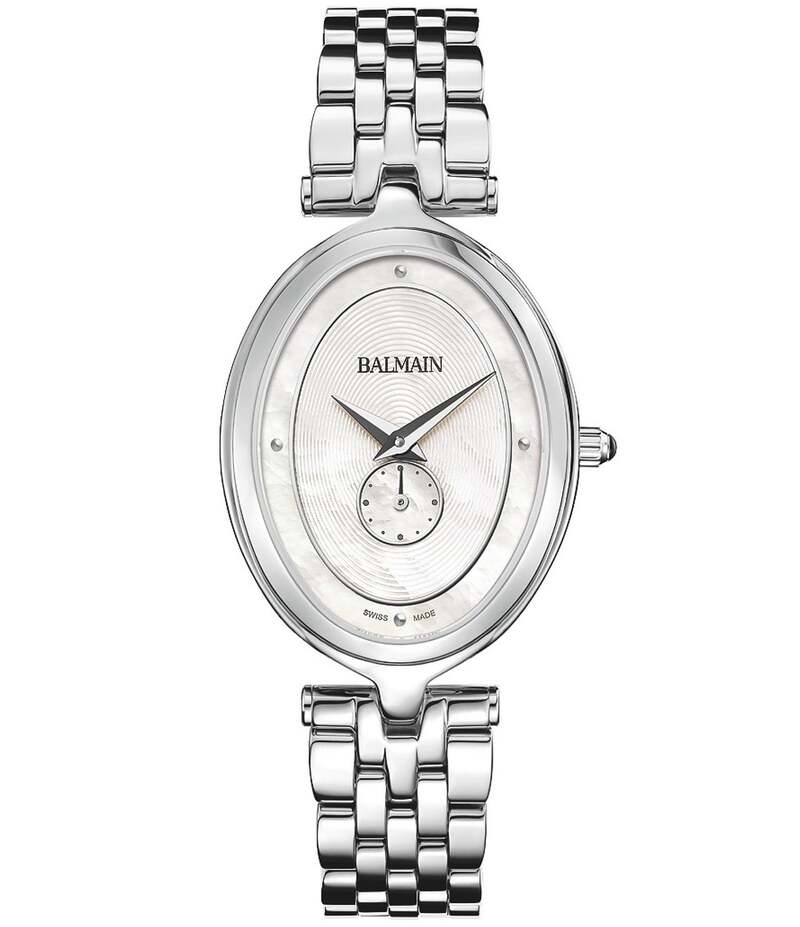 バルマン レディース 付属品 ウオッチ Balmain Women\u0027s Quartz Analog Oval Case Bracelet Watch Silver しろがね色