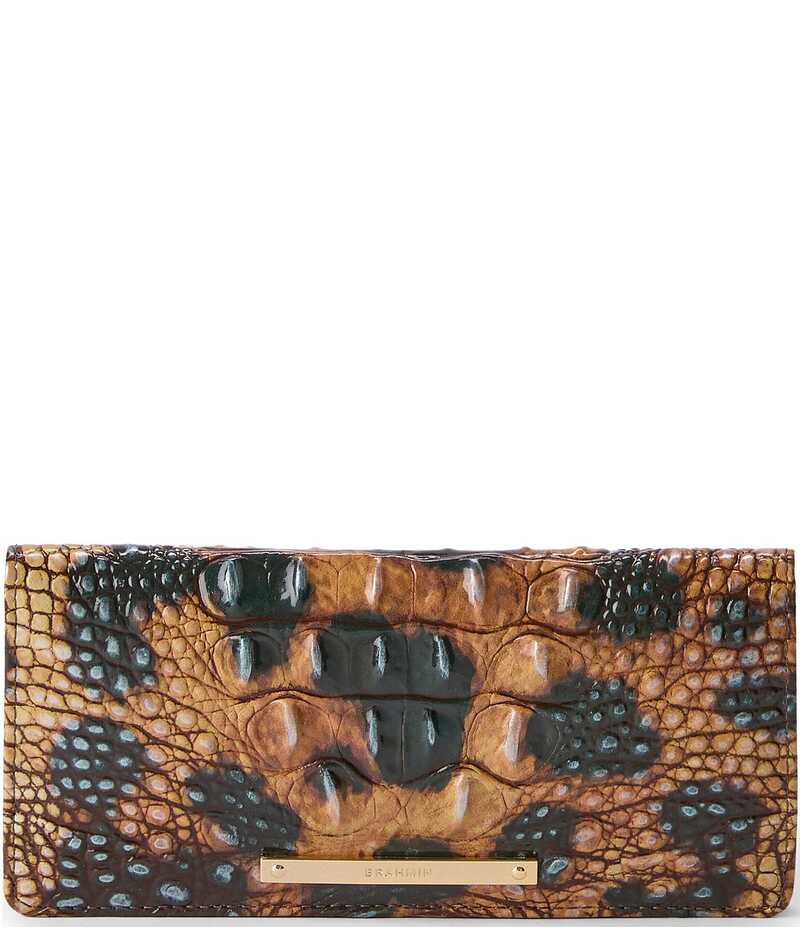 ブランミン レディース 付属品 紙入れ 毛の荒物柄 刷り上げる BRAHMIN Golden Lynx Animal Print Melbourne Collection Ady Bifold Wallet Golden Lynx 毛の荒物