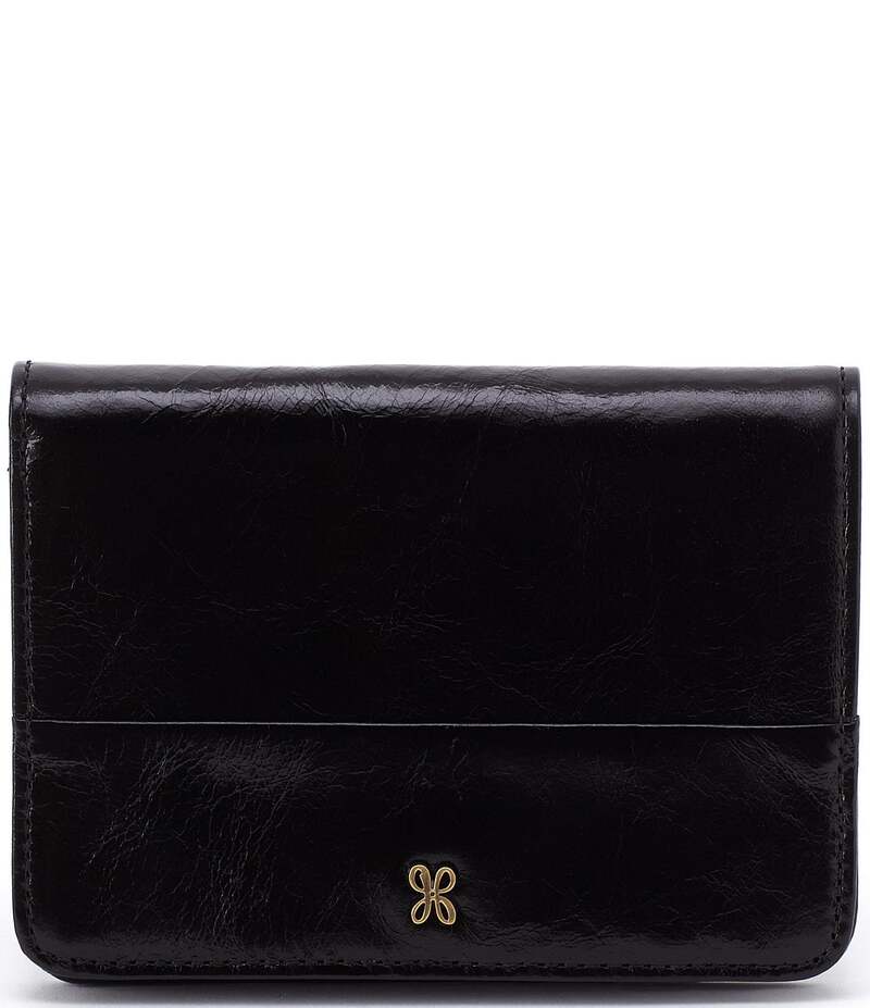 ホボ レディース 佩び物 札入れ HOBO Jill Bifold Wallet Black 黒いこと