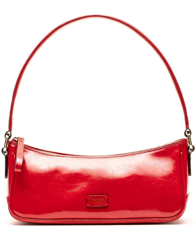フランセスバレンタイン レディース バッグ ショルダーバッグ レザー FRANCES VALENTINE Mia Crinkled Leather Shoulder Bag Red レッド
