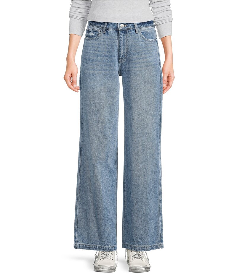 カッパーキー レディース ボトムス デニムパンツ ワイドレッグ ジーンズ Copper Key Full Length Wide Leg Jeans Light Wash｜ReVida 店