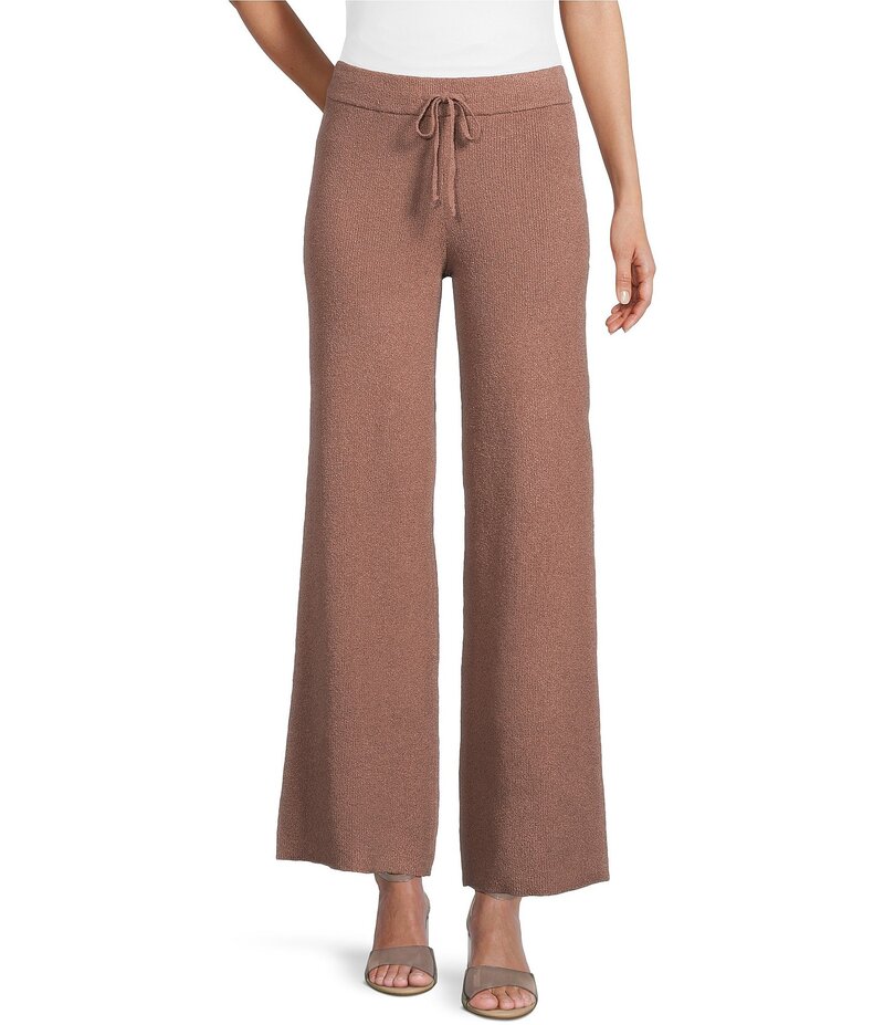 ジービー レディース ボトムス カジュアルパンツ ワイドレッグ パンツ セーター ニット GB Knit Wide Leg Coordinating Sweater Pants Light Tan タン｜ReVida 店