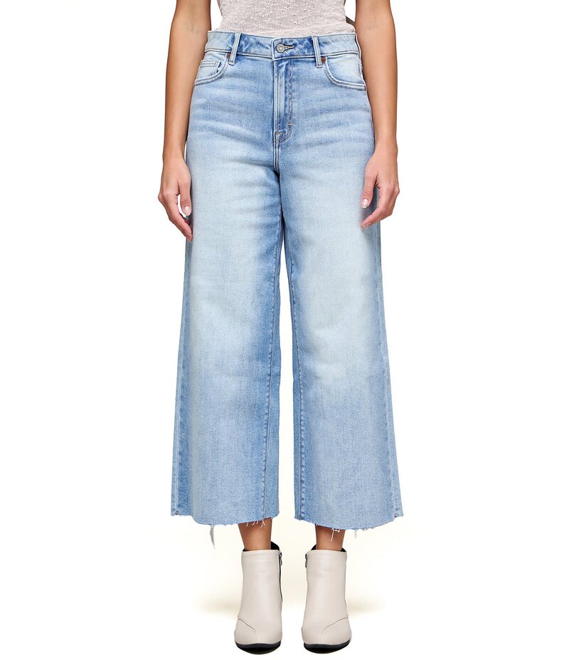 ヒドゥン ジーンズ レディース ボトムス デニムパンツ ワイドレッグ Hidden Jeans Nori Wide Leg Frayed Hem Jeans Light Wash｜ReVida 店