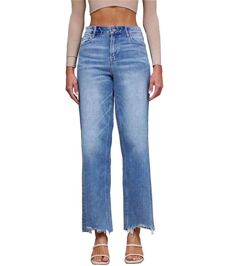 ヒドゥン ジーンズ レディース ボトムス デニムパンツ Hidden Jeans Logan Frayed Hem Dad Jeans Medium Wash
