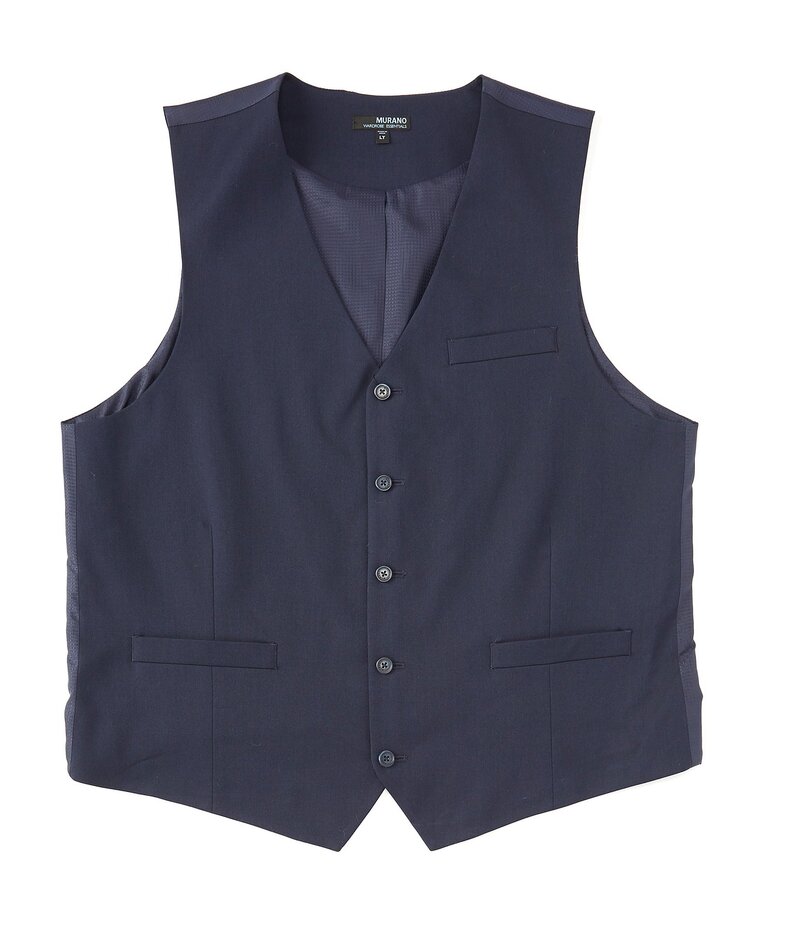 ムラノ メンズ アウター ベスト トール Murano Big & Tall Wardrobe Essentials Suit Separates Twill Vest Navy ネイビー 20,931円