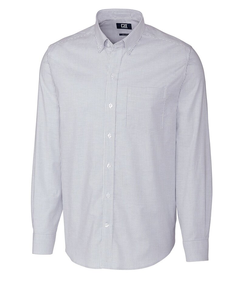 カッターアンドバック メンズ トップス シャツ オックスフォード トール 長袖 Cutter & Buck Big & Tall Stripe Stretch Oxford Long-Sleeve Woven Shirt Light Blue ブルー