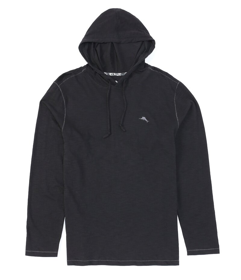 トッミーバハマ メンズ アウター パーカー・スウェット トール パーカー Tommy Bahama Big & Tall Bali Beach Long Sleeve Hoodie Black ブラック|ReVida 店