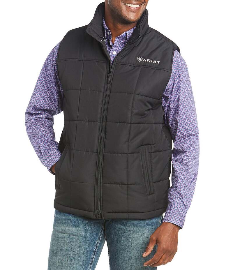 アリアト メンズ アウター ベスト Ariat Crius Insulated Full Zip Vest Black ブラック
