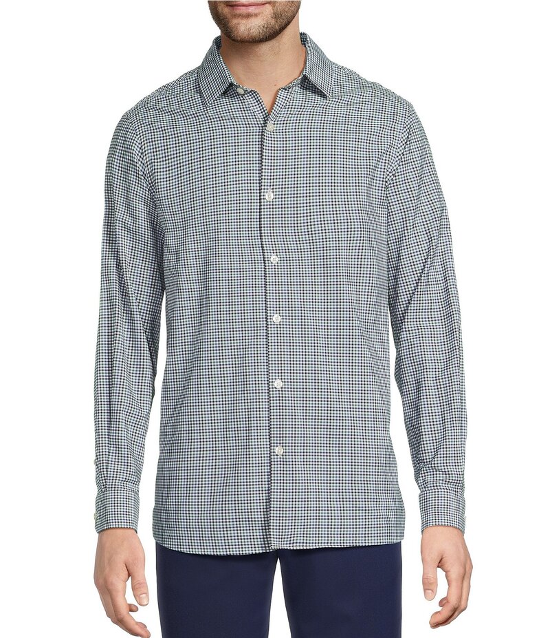 ハート シャフナー マルクス メンズ トップス シャツ Hart Schaffner Marx Luxury Performance Long Sleeve Plaid Woven Sport Shirt White ホワイト 7,336円