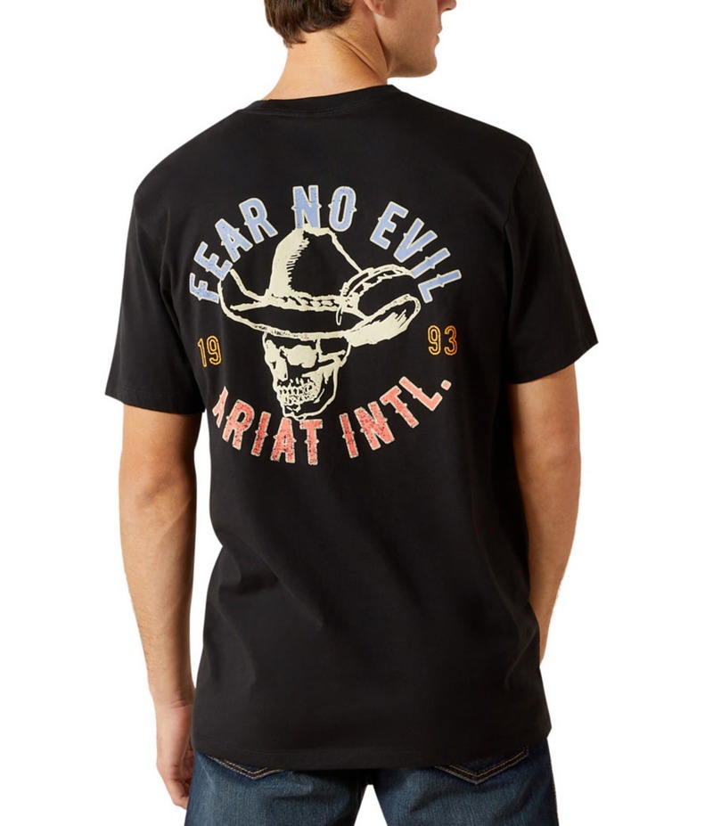 アリアト メンズ トップス プルオーバー プルオーバー Ariat Fear No Evil Short Sleeve T-Shirt Black 黒いこと