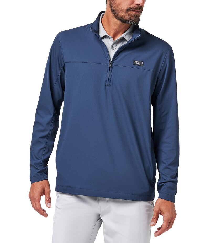 トラビスマヒュー メンズ アウター 編み物・スウェーター TravisMathew Wanderlust Quarter-Zip Pullover Mood Indigo インディゴ
