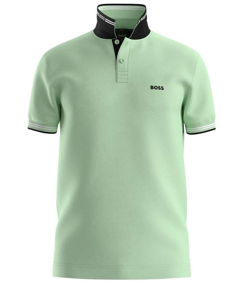 ヒューゴボス メンズ トップス シャツ スリムフィット ポロシャツ Hugo Boss BOSS Slim Fit Stretch Paul Short Sleeve Polo Shirt Medium Green グリーン