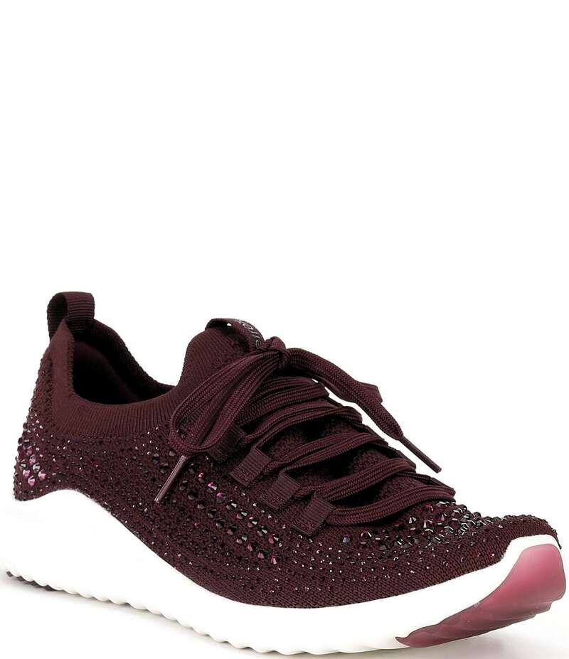 エイトレックス レディース シューズ スニーカー 編み物 Aetrex Carly Sparkle Knit Rhinestone Embellished Sneakers White 白いこと