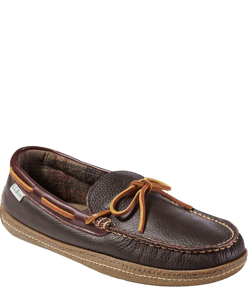 エルエルビーン メンズ シューズ サンダル レザー L.L.Bean Men's Handsewn Leather Slippers Brown ブラウン