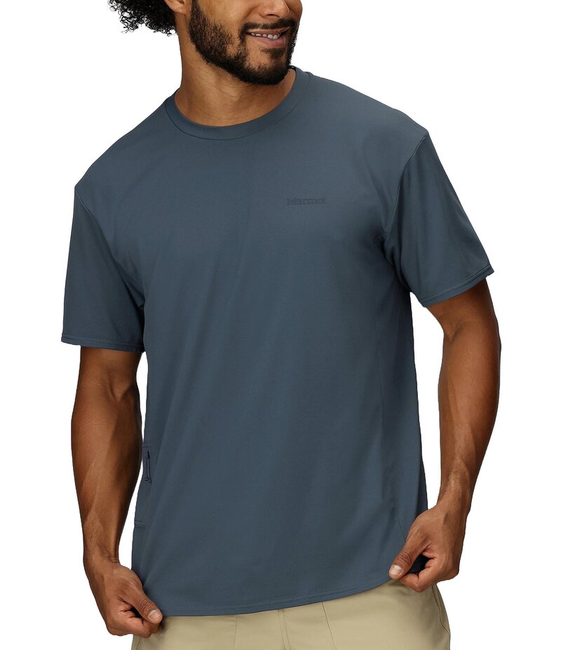 マーモット メンズ トップス シャツ Tシャツ Marmot AirExchange SolarShield Short Sleeve T-Shirt Thunderhead