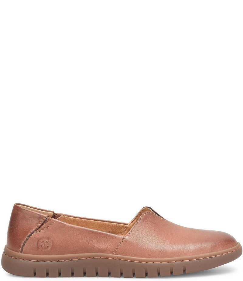 ボーン レディース シューズ パンプス レザー ローファー Born Sebra II Leather Loafers Dark Tan タン｜ReVida 店