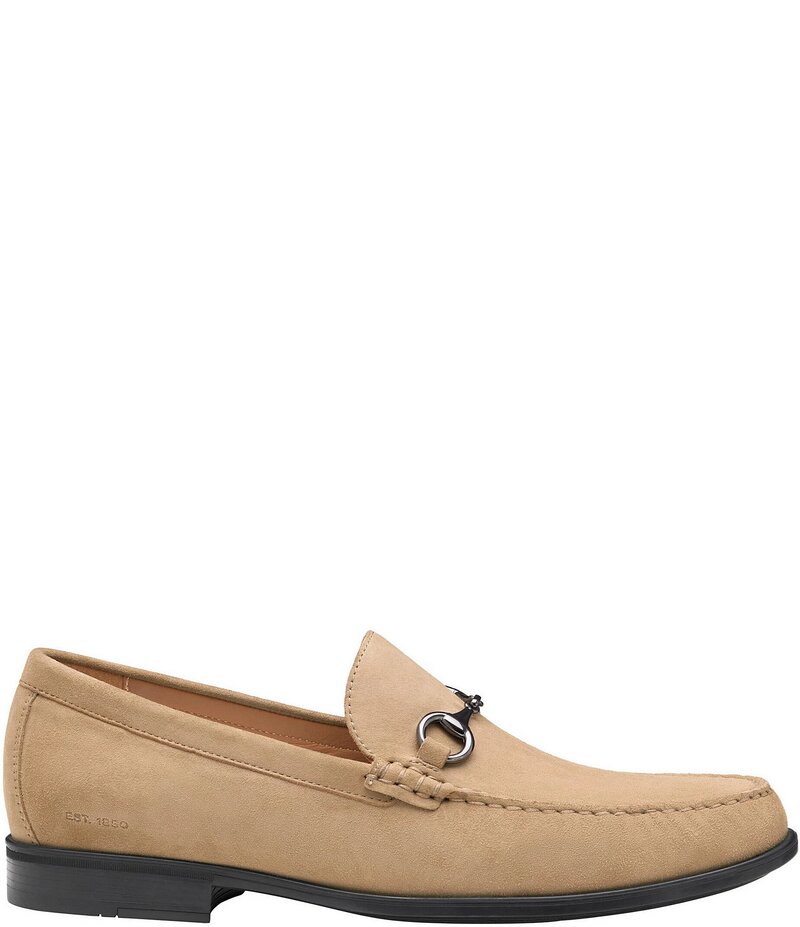 ジョンストンアンドマーフィー メンズ シューズ スリッポン・ローファー スエード ローファー Johnston & Murphy Men's Harrison Suede Bit Buckle Loafers Taupe トープ