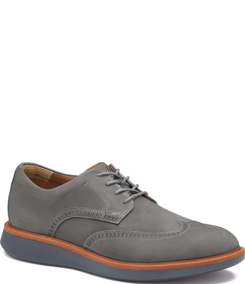 ジョンストンアンドマーフィー メンズ シューズ ドレスシューズ ウィングチップ オックスフォード Johnston & Murphy Men's XC+Parker Nubuck Wingtip Oxfords Gray グレー