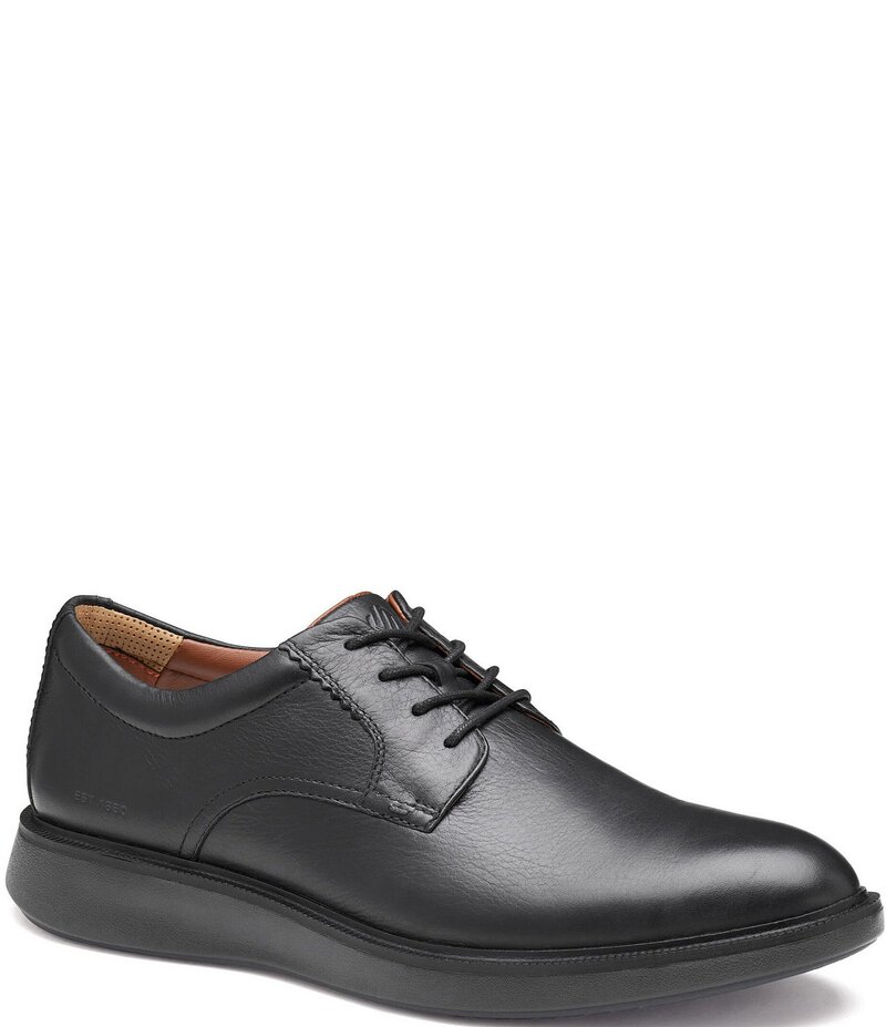ジョンストンアンドマーフィー メンズ シューズ ドレスシューズ オックスフォード レザー Johnston & Murphy Men's XC+Parker Leather Plain Toe Oxfords Black/Black ブラック|ReVida 店