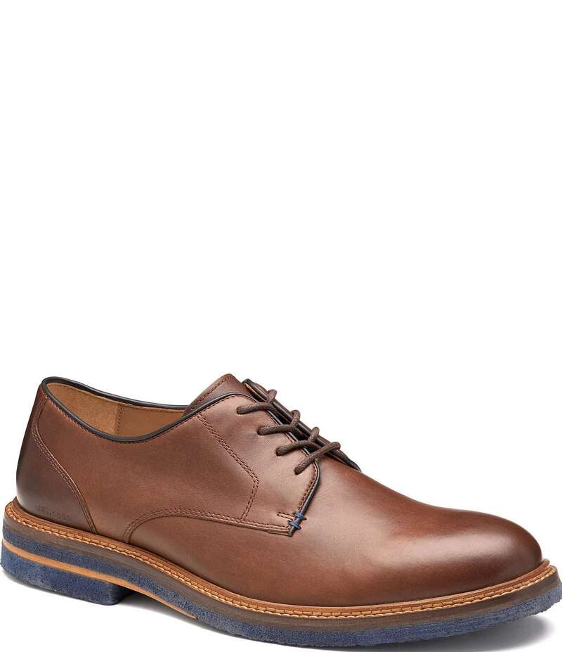 ジョンストンアンドマーフィー メンズ シューズ ドレスシューズ オックスフォード レザー Johnston & Murphy Men's Calder Plain Toe Leather Oxfords Mahogany
