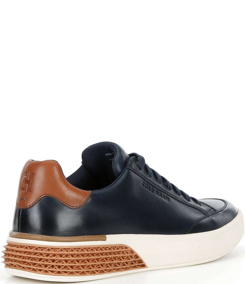 コールハーン メンズ シューズ ドレスシューズ スニーカー レザー Cole Haan Men's GrandPro Leather Halfcourt Skyweave Sneakers Navy Blazer/British Tan/Ivory アイボリー