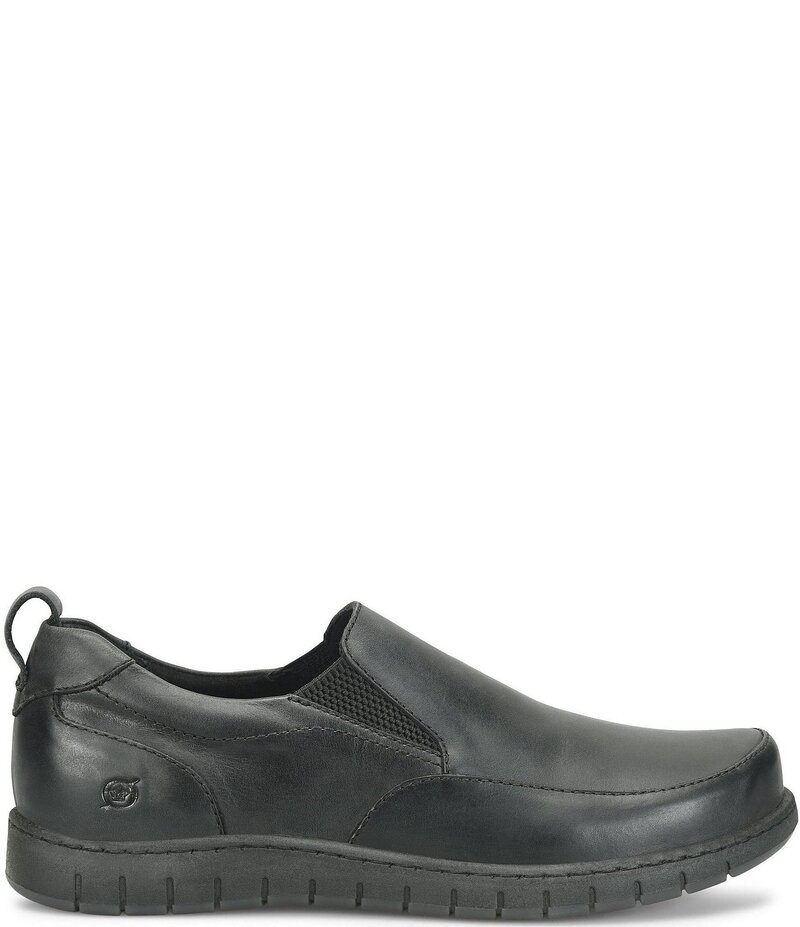 ボーン メンズ シューズ スリッポン・ローファー スニーカー レザー Born Men's Leeds Leather Slip On Sneakers Black ブラック｜ReVida 店 20,576円