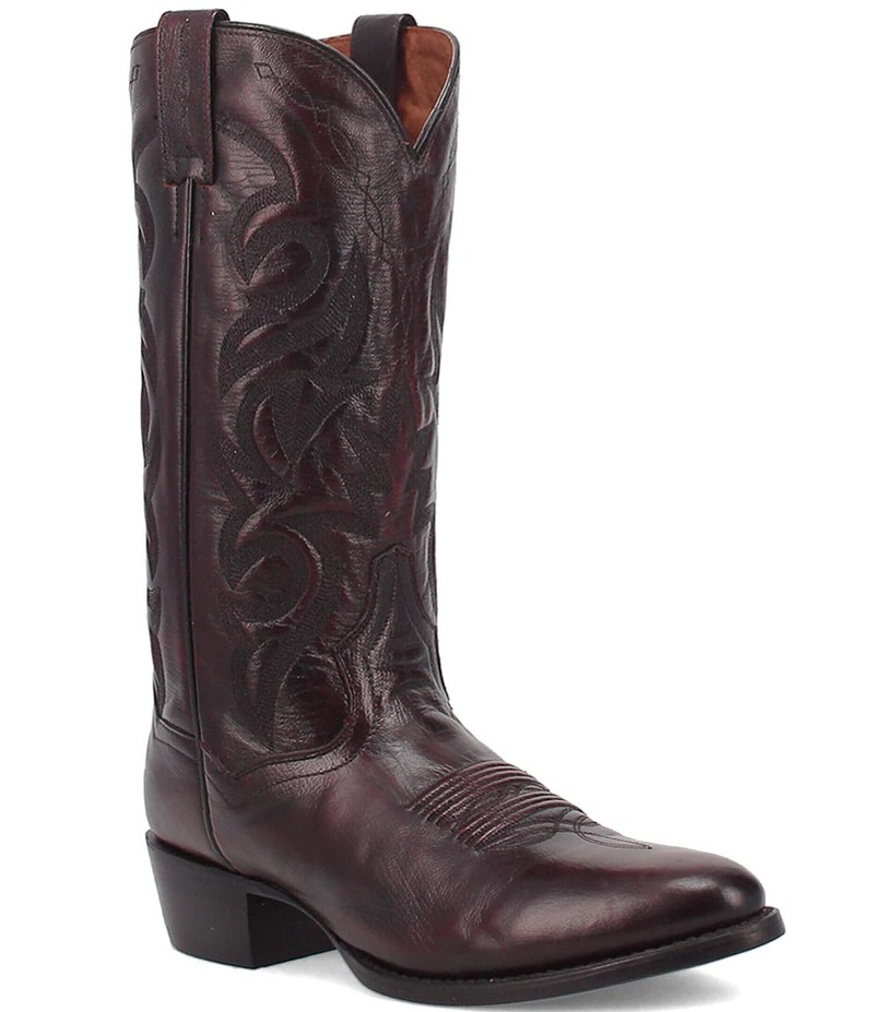 ダン郵便うけ メンズ シューズ ブーツ・レインブーツ なめし革 Dan Post Men\u0027s Milwaukee 13 Leather Round Toe Western Boots Black Cherry 黒いこと