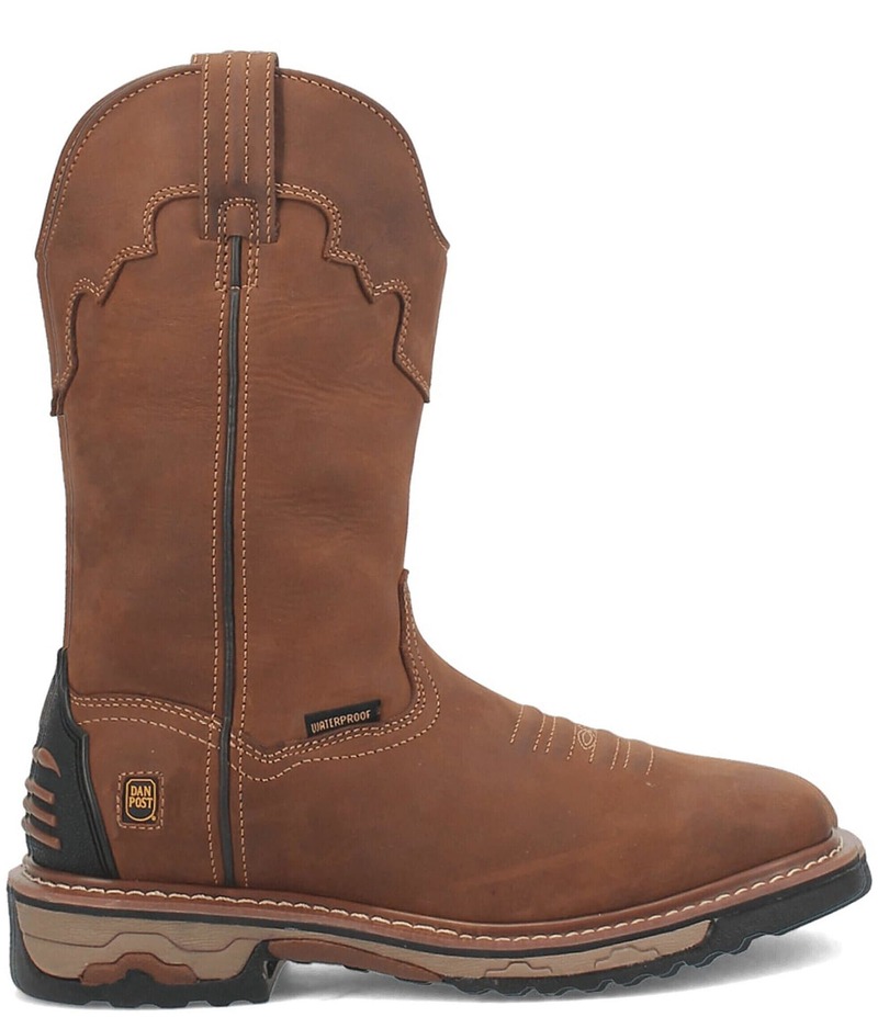 ダン郵便うけ メンズ シューズ ブーツ・レインブーツ プルオーバー ブーツ なめし革 Dan Post Men\u0027s Blayde 11 Waterproof Leather Steel Toe Work Boots Saddle Tan タン
