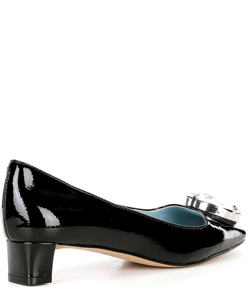 フランセスバレンタイン レディース シューズ ヒール レザー FRANCES VALENTINE Mary Mod Patent Leather Oversized Jewel Ornament Pumps Black ブラック｜ReVida 店