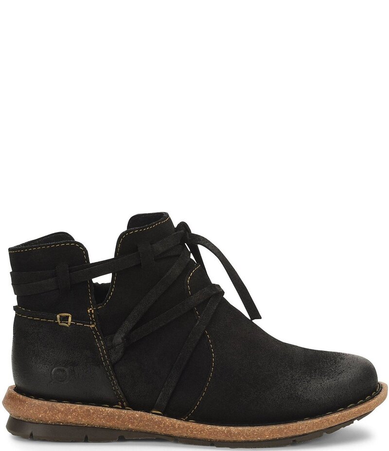 ボーン レディース シューズ ブーツ・レインブーツ レザー Born Tarkiln Leather Wrap Booties Black ブラック