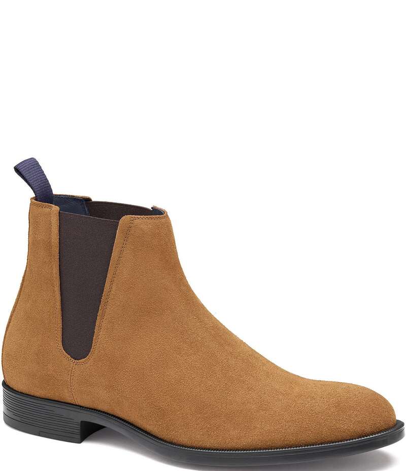 ジョンストンアンドマーフィー メンズ シューズ ブーツ・レインブーツ チェルシーブーツ スエード チェルシー ブーツ Johnston & Murphy Collection Men's Flynch Suede Chelsea Boots Snuff｜ReVida 店