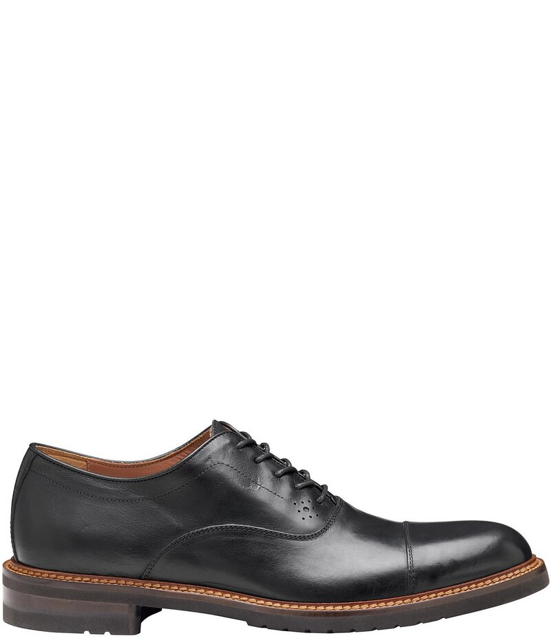 ジョンストンアンドマーフィー メンズ シューズ ドレスシューズ オックスフォード キャップ レザー Johnston & Murphy Collection Men's Hartford Leather Cap Toe Oxfords Black ブラック