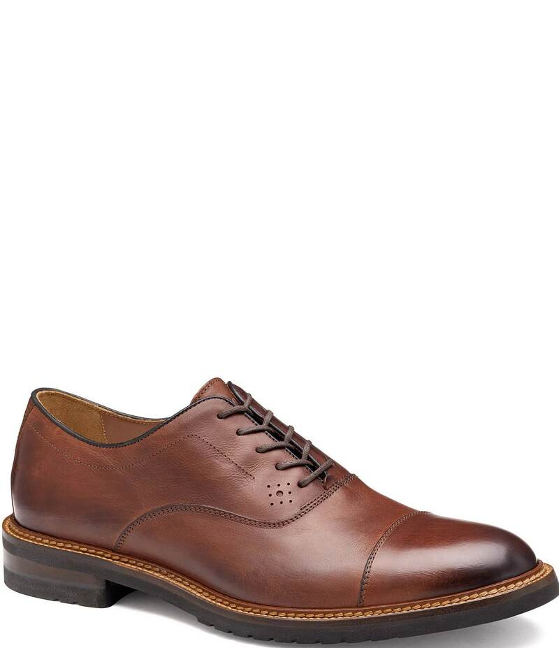 ジョンストンアンドマーフィー メンズ シューズ ドレスシューズ オックスフォード キャップ レザー Johnston & Murphy Collection Men's Hartford Leather Cap Toe Oxfords Tan タン